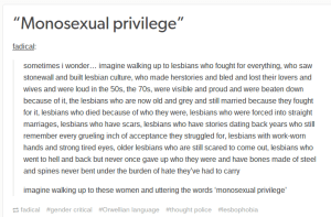 4thWaveNow — “Monosexual privilege”